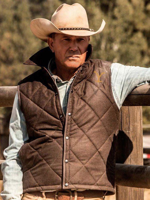 John Dutton Jacket Cardigan Urban Stand-up Collar Cotton-Padded Clothes Men's Casual Vest Coat Men's