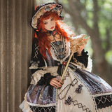 Gothic Lolita Harajuku Style Clothing Lolita Small Skirt Op Long Sleeve Skirt Lolita Autumn and Winter Tea Party Skirt