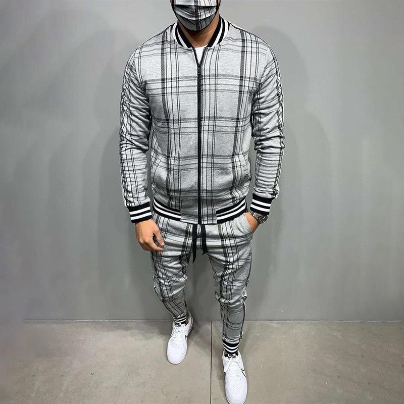 Men′s Athletic Tracksuit Sweat Suits for Men Outfits Spring and Autumn Fashion Slim-Fit Trousers Men's Suit Business Casual