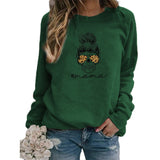 Boy Mama Hoodie Letter Printed Crew Neck Sweatshirt