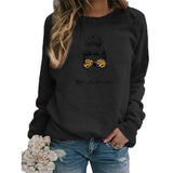Boy Mama Hoodie Letter Printed Crew Neck Sweatshirt