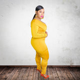 Women Plus Size Jumpsuits Solid Color Off-Shoulder Tight Sexy Jumpsuit