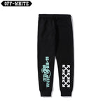 Off White Winter Pants Autumn and Winter Off Printed Letter Totem Casual Trousers