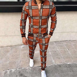 Men′s Athletic Tracksuit Sweat Suits for Men Outfits Spring and Autumn Fashionable Fitted Long Sleeve Coat Smart Trousers Trendy Men