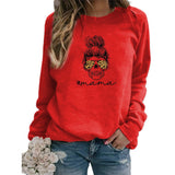 Boy Mama Hoodie Letter Printed Crew Neck Sweatshirt
