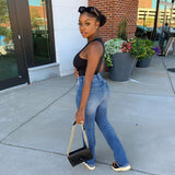 Women Plus Size Jeans Solid Color Slim Denim Trousers for Women