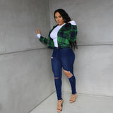 Women Plus Size Jeans Ripped Slim Pants