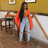 Women Plus Size Jeans Fashion Ripped Jean