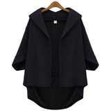 Women Plus Size Tops Short 3/4 Sleeve Batwing Sleeve Coat