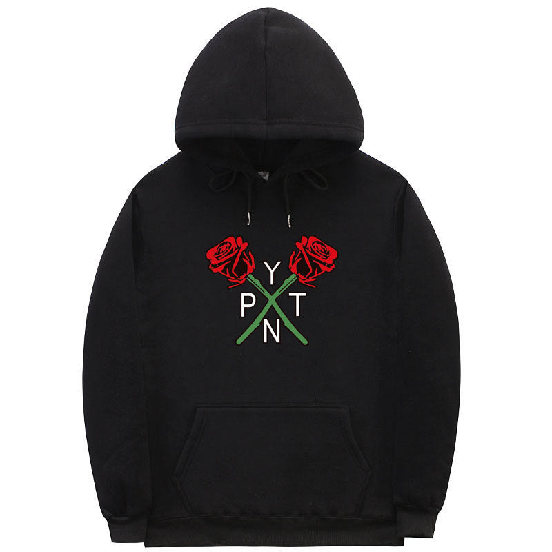 Black Rose Hoodie Payton Moormeier Merh Hooded Sweater for Men and Women