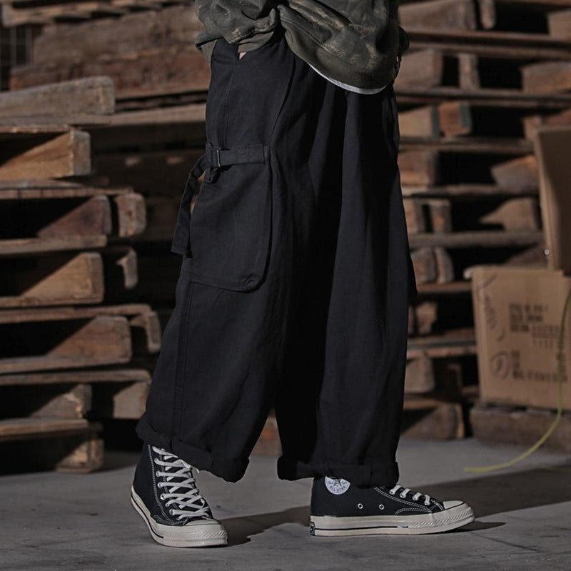 Multi-Pocket Cargo Pants Men's Large Size Retro Sports Wide Leg Pants Street Trend Loose Straight Men's Trousers Men Pants