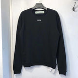 off white sweatshirts Ow Autumn Arrow Print Round Neck Pullover Short Sleeve Men's Clothing Owt Tshirt Hair