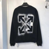off white sweatshirts Ow Autumn Arrow Print Round Neck Pullover Short Sleeve Men's Clothing Owt Tshirt Hair