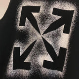 off white sweatshirts Ow Autumn Arrow Print Round Neck Pullover Short Sleeve Men's Clothing Owt Tshirt Hair