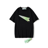 Off White T Shirt Cartoon Anime Arrow Casual Fashionable Owt  Print Short Sleeve Couple Tshirt