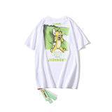 Off White T Shirt Cartoon Anime Arrow Casual Fashionable Owt  Print Short Sleeve Couple Tshirt