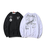 off white Sweatshirt Autumn Printed Men and Women Sweatshirt OwtCrew Neck Pullover
