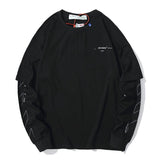 Off White Sweatshirt Arrow Long Sleeve Plus Size Men's Clothing Owt Casual Fashionable