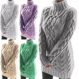 Sweater Dress Outfit With Tights 2 Piece Set Sweater Women's Knitwear Autumn Winter Vintage Twist Dress