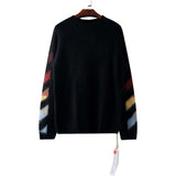 Off White Sweater Autumn Winter Bottoming Sweater OW Arrow Print Sweater Owt