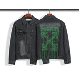 Off White Coats Denim Jacket Coat Plus Size Casual Owt