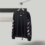 off white Sweatshirt Autumn and Winter Printing Reflective Sweater Owt Round Neck Pullover Long Sleeve