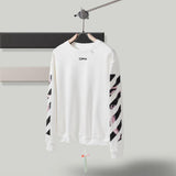 off white Sweatshirt Autumn and Winter Printing Reflective Sweater Owt Round Neck Pullover Long Sleeve
