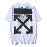 Off White T Shirt Ow Plus Size Casual Letter Arrow Short Sleeve Loose Tshirt Owt