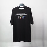 Off White T Shirt Printed Round Neck Short Sleeve Summer Casual Men Owt  Loose