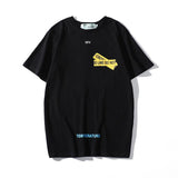 Off White T Shirt Summer Plus Size Casual Fashionable Arrow Print Short Sleeve Tshirt Owt