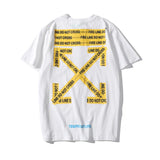 Off White T Shirt Summer Plus Size Casual Fashionable Arrow Print Short Sleeve Tshirt Owt