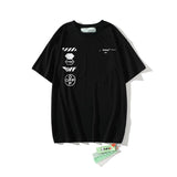 Off White T Shirt Summer Arrow Cotton Large Size Casual Short Sleeve Tshirt Owt