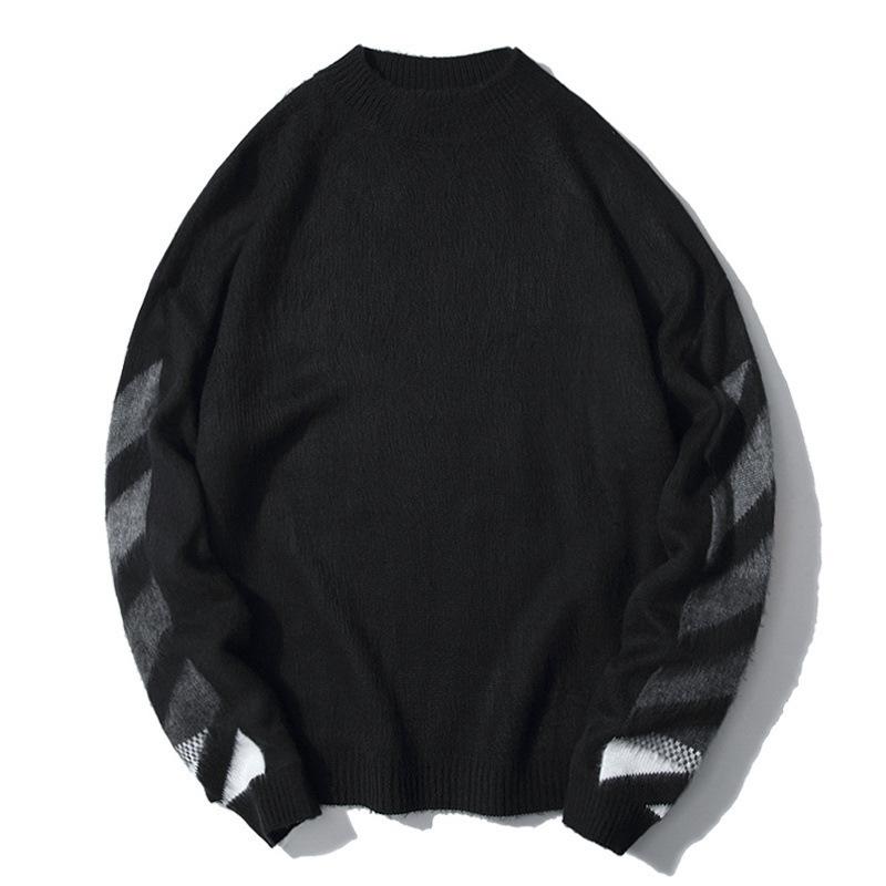 Off White Coat Sweater Warm Autumn Ow Printed Sweater for Men Loose Owt