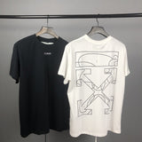 Off White T Shirt Ow Summer  Women's Line Printed ShortSleeved Tshirt Owt