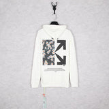 Off White Hoodie Ow Autumn Winter Loose Stitching Arrow Hooded Sweater Unisex Couple Long Sleeve Owt