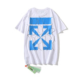 Off White T Shirt Arrow Pure Cotton Loose Tshirt Fashion Casual Short Sleeve Owt