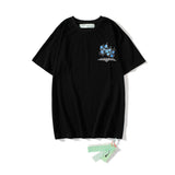 Off White T Shirt Arrow Pure Cotton Loose Tshirt Fashion Casual Short Sleeve Owt