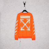 off white Sweatshirt Graffiti Printing Crew Neck Casual Sweater Plus Size Sports Owt Retro