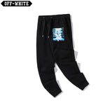 Off White Winter Pants Autumn and Winter Off Printed Letter Totem Casual Trousers