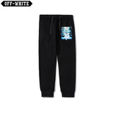 Off White Winter Pants Autumn and Winter Off Printed Letter Totem Casual Trousers