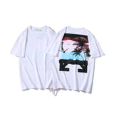 Off White T Shirt 3D Printing Men's ShortSleeved  Owt Tshirt  Casual Fashionable Retro