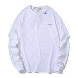 Off White Sweatshirt Arrow Long Sleeve Plus Size Men's Clothing Owt Casual Fashionable