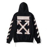 Off White Hoodie Autumn Winter Cardigan Zipper Arrow Print Coat Sweatshirt Men Women Owt