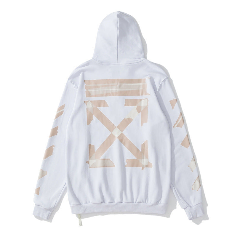 Off White Hoodie Autumn and Winter Cardigan Zipper Printing Coat Sweatshirt Women Owt