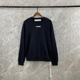 off white Sweatshirt Autumn Sweatshirt Owt Winter Large Size Bar Arrow Print Crew Neck Pullover