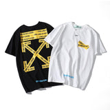 Off White T Shirt Summer Plus Size Casual Fashionable Arrow Print Short Sleeve Tshirt Owt