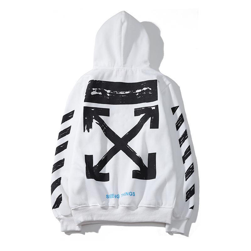 Off White Pullover Sweater Men's and Women's Autumn Winter Street Fashion Hoodie Owt
