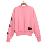 We11done Hoodie Autumn and Winter Printing Fleece-Lined Crew Neck Sweater