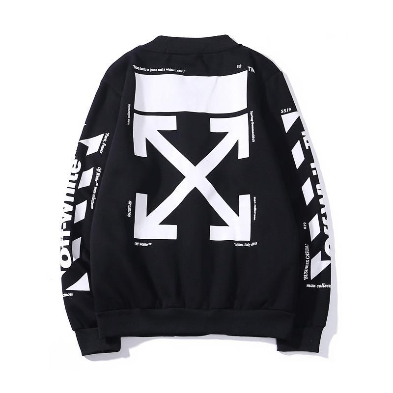 off white sweatshirts Spring Summer Unisex FleeceLined Casual Cardigan Casual Plus Size Owt