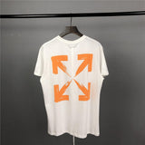 Off White T Shirt Arrow Print Casual Fashionable for Unisex  Women Owt